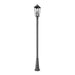 Z-Lite Gannon Outdoor Post Mounted Fixture Black 3 Light 5008PHBR-519P-BK | theLightShop