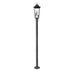 Z-Lite Gannon Outdoor Post Mounted Fixture Black 3 Light 5008PHBR-567P-BK | theLightShop