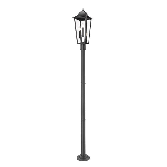 Z-Lite Gannon Outdoor Post Mounted Fixture Black 3 Light 5008PHBR-567P-BK | theLightShop
