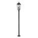 Z-Lite Gannon Outdoor Post Mounted Fixture Black 3 Light 5008PHBR-567P-BK | theLightShop