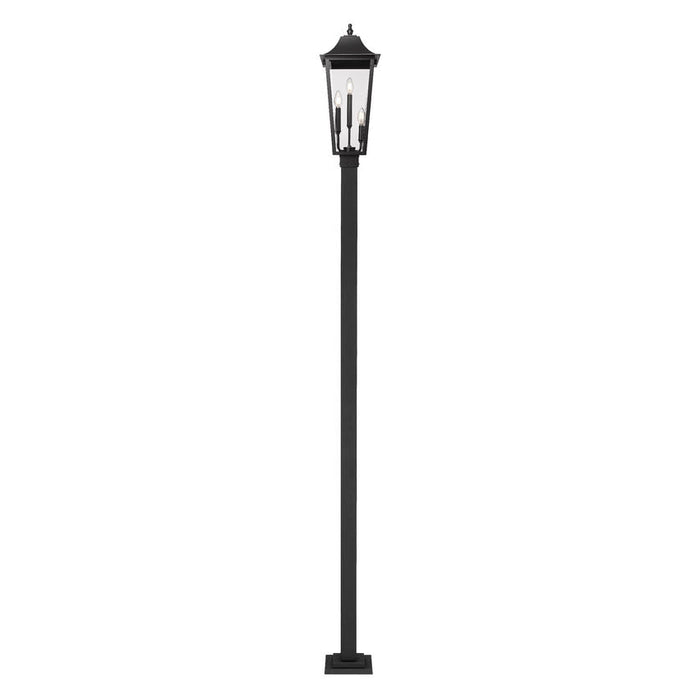 Z-Lite Gannon Outdoor Post Mounted Fixture Black 3 Light 5008PHBS-536P-BK | theLightShop