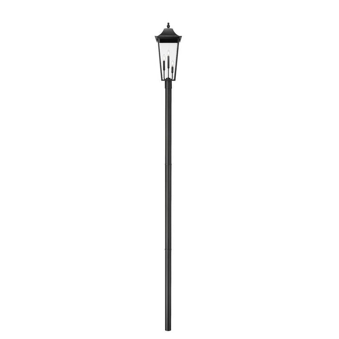 Z-Lite Gannon Outdoor Post Mounted Fixture Black 3 Light 5008PHXLR-5009P120-B | theLightShop