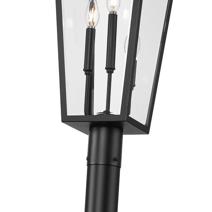 Z-Lite Gannon Outdoor Post Mounted Fixture Black 3 Light 5008PHXLR-5009P96-BK | theLightShop