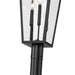 Z-Lite Gannon Outdoor Post Mounted Fixture Black 3 Light 5008PHXLR-5009P96-BK | theLightShop
