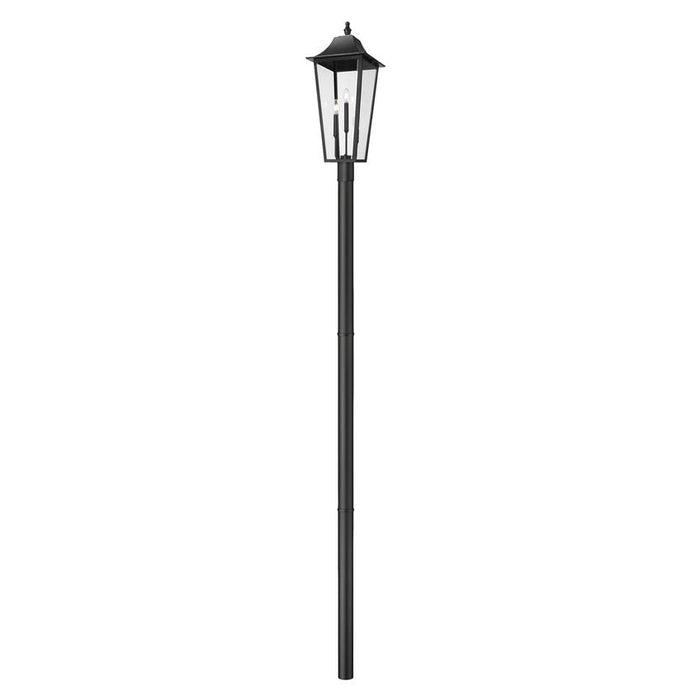 Z-Lite Gannon Outdoor Post Mounted Fixture Black 3 Light 5008PHXLR-5009P96-BK | theLightShop