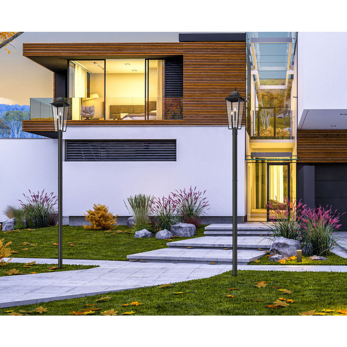 Z-Lite Gannon Outdoor Post Mounted Fixture Black 3 Light 5008PHXLR-5009P96-BK | theLightShop