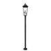 Z-Lite Gannon Outdoor Post Mounted Fixture Black 3 Light 5008PHXLR-5012P-BK | theLightShop