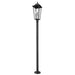 Z-Lite Gannon Outdoor Post Mounted Fixture Black 3 Light 5008PHXLR-5012P-BK | theLightShop