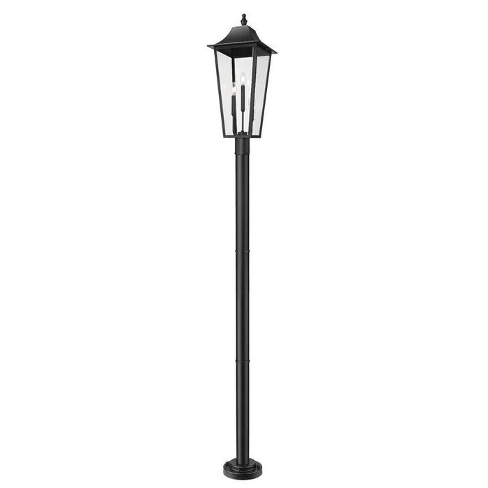 Z-Lite Gannon Outdoor Post Mounted Fixture Black 3 Light 5008PHXLR-5012P-BK | theLightShop
