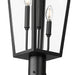 Z-Lite Gannon Outdoor Post Mounted Fixture Black 3 Light 5008PHXLR-5012P-BK | theLightShop