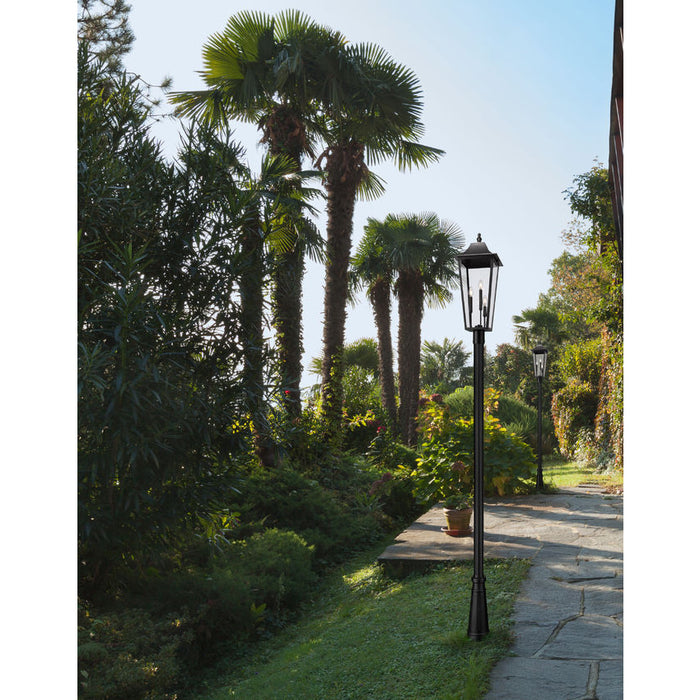 Z-Lite Gannon Outdoor Post Mounted Fixture Black 3 Light 5008PHXLR-519P-BK | theLightShop