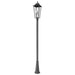 Z-Lite Gannon Outdoor Post Mounted Fixture Black 3 Light 5008PHXLR-519P-BK | theLightShop