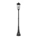 Z-Lite Gannon Outdoor Post Mounted Fixture Black 3 Light 5008PHXLR-564P-BK | theLightShop
