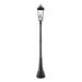 Z-Lite Gannon Outdoor Post Mounted Fixture Black 3 Light 5008PHXLR-564P-BK | theLightShop