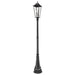 Z-Lite Gannon Outdoor Post Mounted Fixture Black 3 Light 5008PHXLR-564P-BK | theLightShop