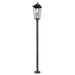 Z-Lite Gannon Outdoor Post Mounted Fixture Black 3 Light 5008PHXLR-567P-BK | theLightShop