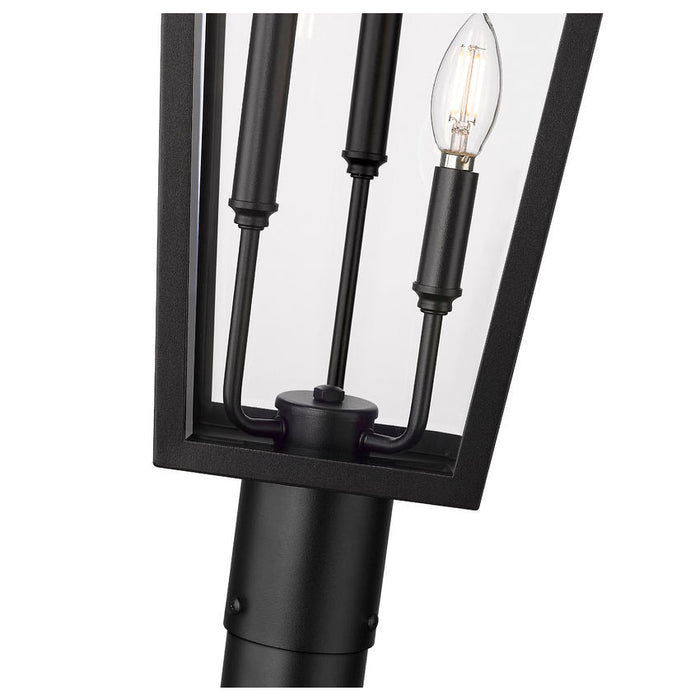 Z-Lite Gannon Outdoor Post Mounted Fixture Black 3 Light 5008PHXLR-567P-BK | theLightShop