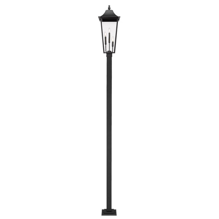 Z-Lite Gannon Outdoor Post Mounted Fixture Black 3 Light 5008PHXLS-536P-BK | theLightShop