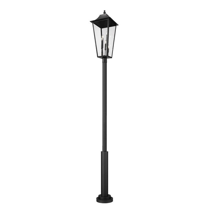 Z-Lite Gannon Outdoor Post Mounted Fixture Black 5 Light 5008PHXXLR-5010P-BK | theLightShop