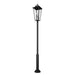 Z-Lite Gannon Outdoor Post Mounted Fixture Black 5 Light 5008PHXXLR-5010P-BK | theLightShop