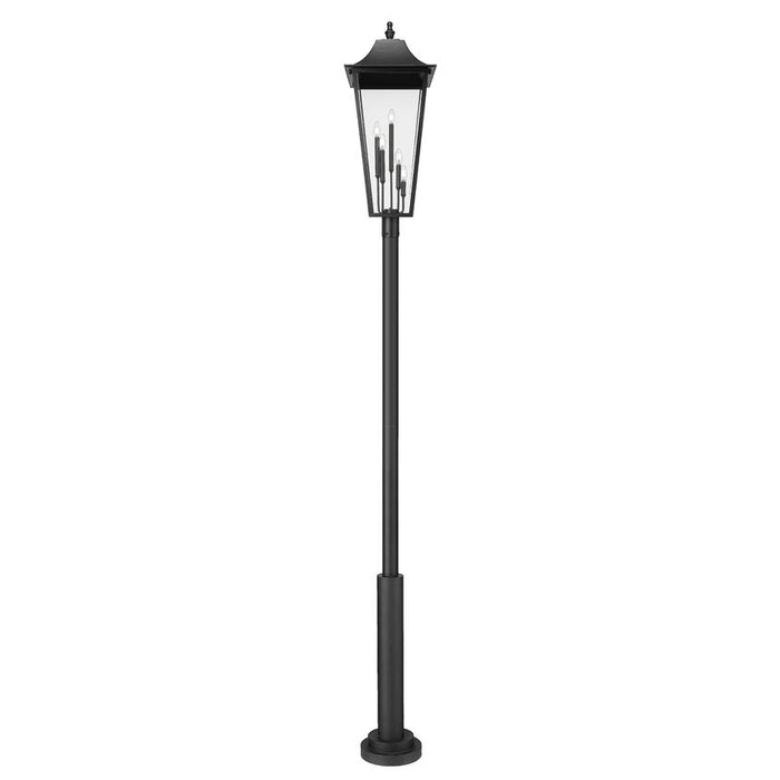 Z-Lite Gannon Outdoor Post Mounted Fixture Black 5 Light 5008PHXXLR-5010P-BK | theLightShop