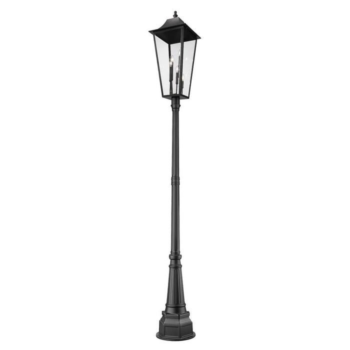 Z-Lite Gannon Outdoor Post Mounted Fixture Black 5 Light 5008PHXXLR-564P-BK | theLightShop