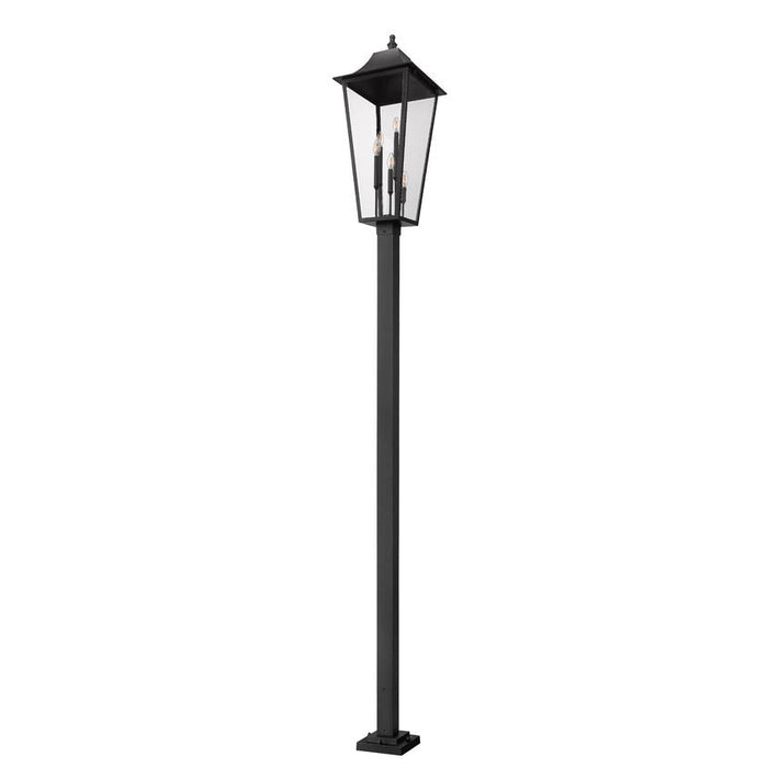 Z-Lite Gannon Outdoor Post Mounted Fixture Black 5 Light 5008PHXXLS-536P-BK | theLightShop