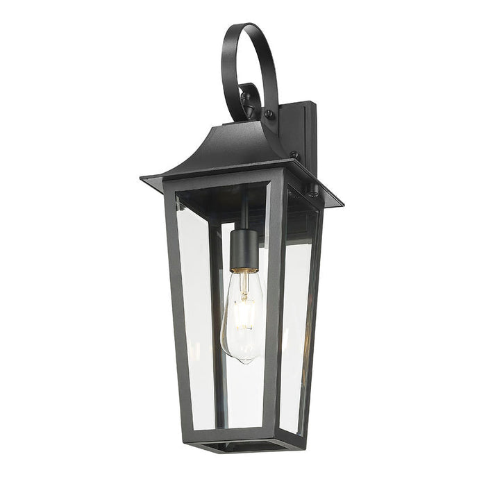 Z-Lite Gannon Outdoor Wall Sconce Black 1 Light 5008M-BK | theLightShop