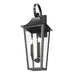 Z-Lite Gannon Outdoor Wall Sconce Black 3 Light 5008B-BK | theLightShop