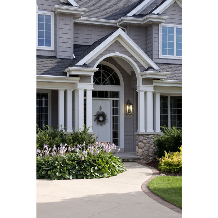 Z-Lite Gannon Outdoor Wall Sconce Black 3 Light 5008B-BK | theLightShop