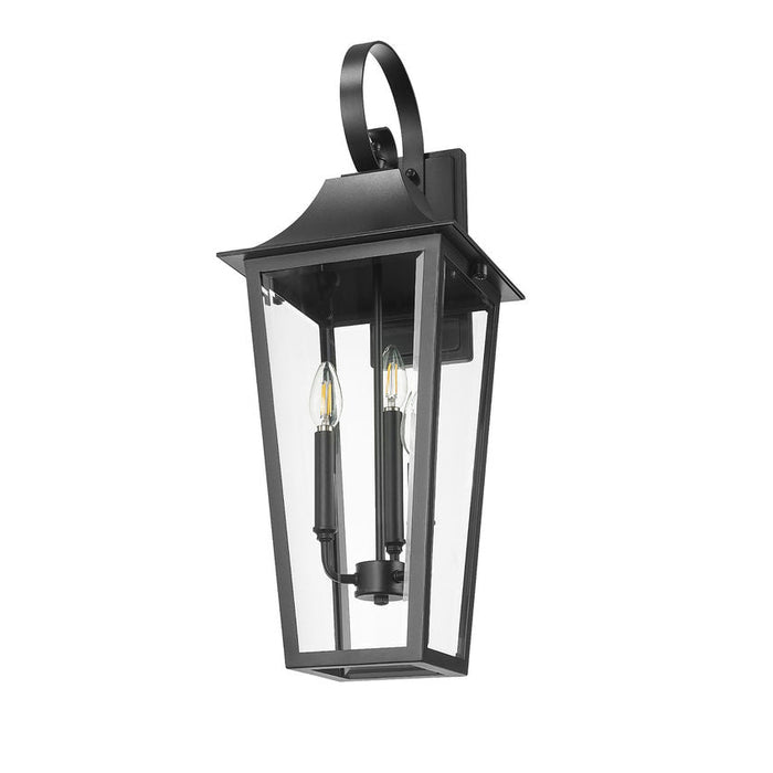 Z-Lite Gannon Outdoor Wall Sconce Black 3 Light 5008B-BK | theLightShop