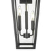 Z-Lite Gannon Outdoor Wall Sconce Black 3 Light 5008B-BK | theLightShop