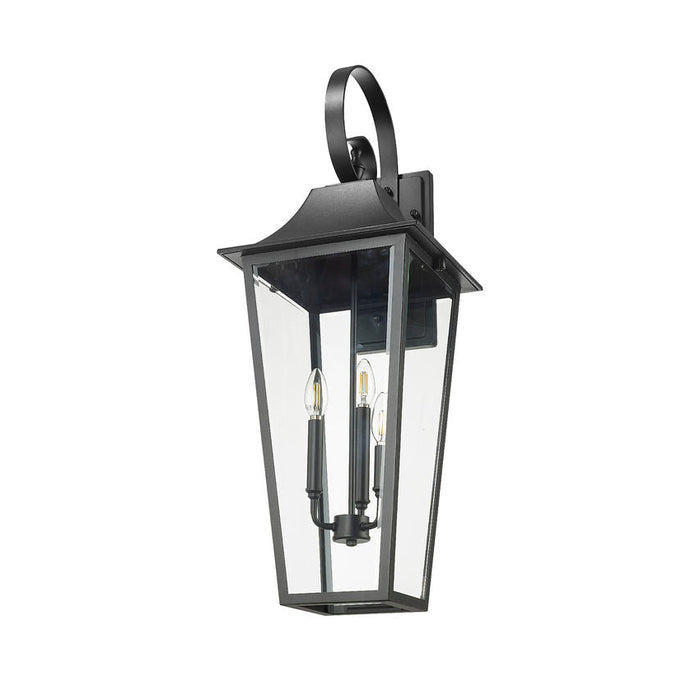 Z-Lite Gannon Outdoor Wall Sconce Black 3 Light 5008XL-BK | theLightShop
