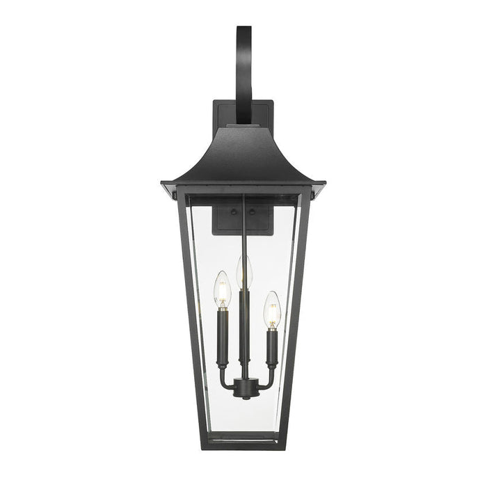 Z-Lite Gannon Outdoor Wall Sconce Black 3 Light 5008XL-BK | theLightShop
