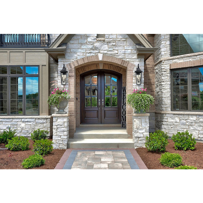 Z-Lite Gannon Outdoor Wall Sconce Black 3 Light 5008XL-BK | theLightShop