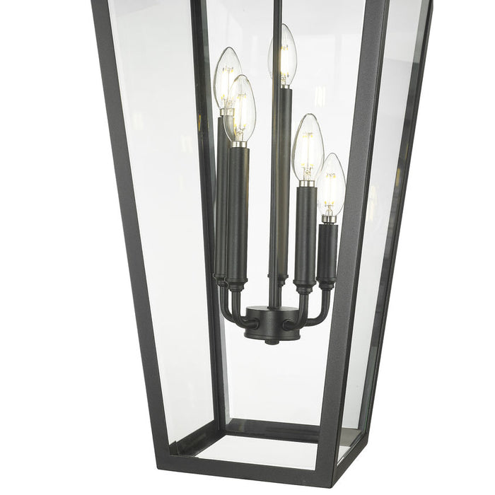 Z-Lite Gannon Outdoor Wall Sconce Black 5 Light 5008XXL-BK | theLightShop