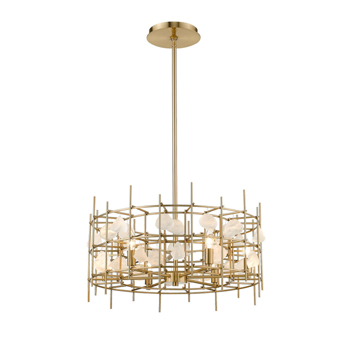 Z-Lite Garroway Aged Brass Chandelier 4007-24AGBR | theLightShop