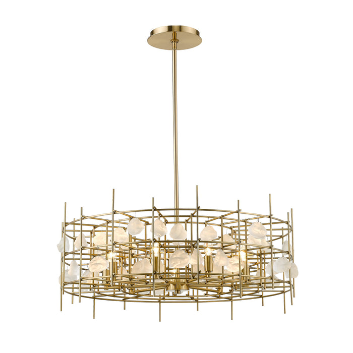 Z-Lite Garroway Aged Brass Chandelier 4007-32AGBR | theLightShop
