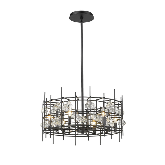 Z-Lite Garroway Matte Black Chandelier 4007-24MB | theLightShop