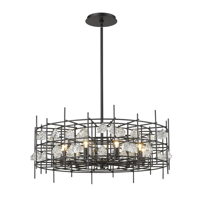 Z-Lite Garroway Matte Black Chandelier 4007-32MB | theLightShop