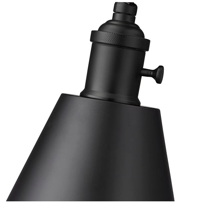Z-Lite Gayson Swing-Arm Wall Lamp Matte Black 1 Light 349S-MB | theLightShop