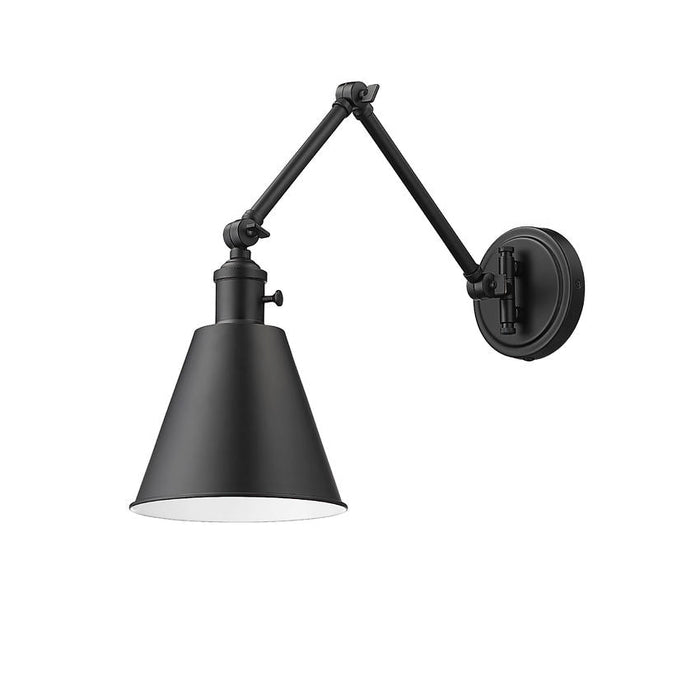 Z-Lite Gayson Swing-Arm Wall Lamp Matte Black 1 Light 349S-MB | theLightShop