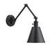 Z-Lite Gayson Swing-Arm Wall Lamp Matte Black 1 Light 349S-MB | theLightShop