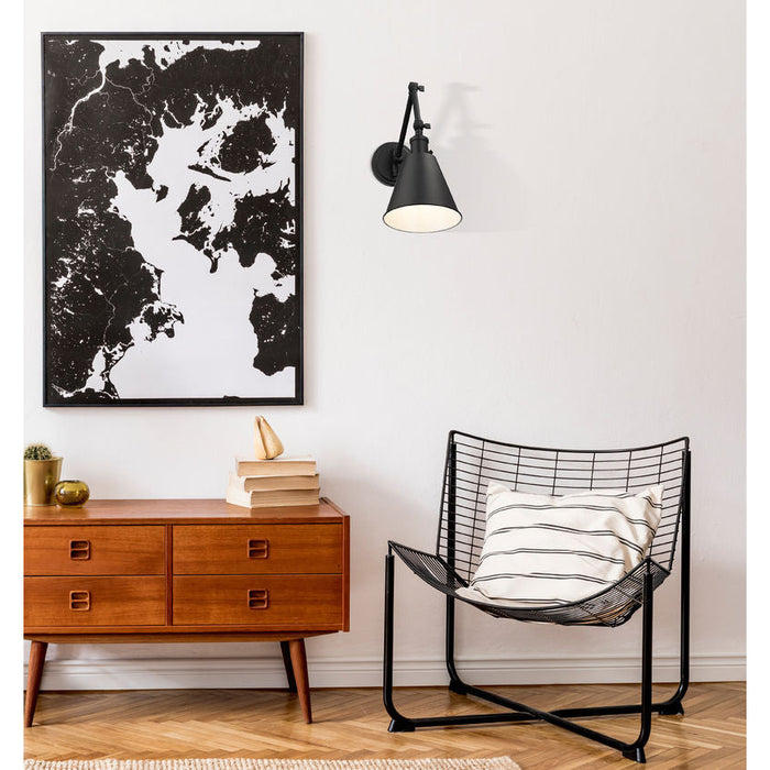 Z-Lite Gayson Swing-Arm Wall Lamp Matte Black 1 Light 349S-MB | theLightShop