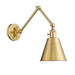 Z-Lite Gayson Swing-Arm Wall Lamp Modern Gold 1 Light 349S-MGLD | theLightShop