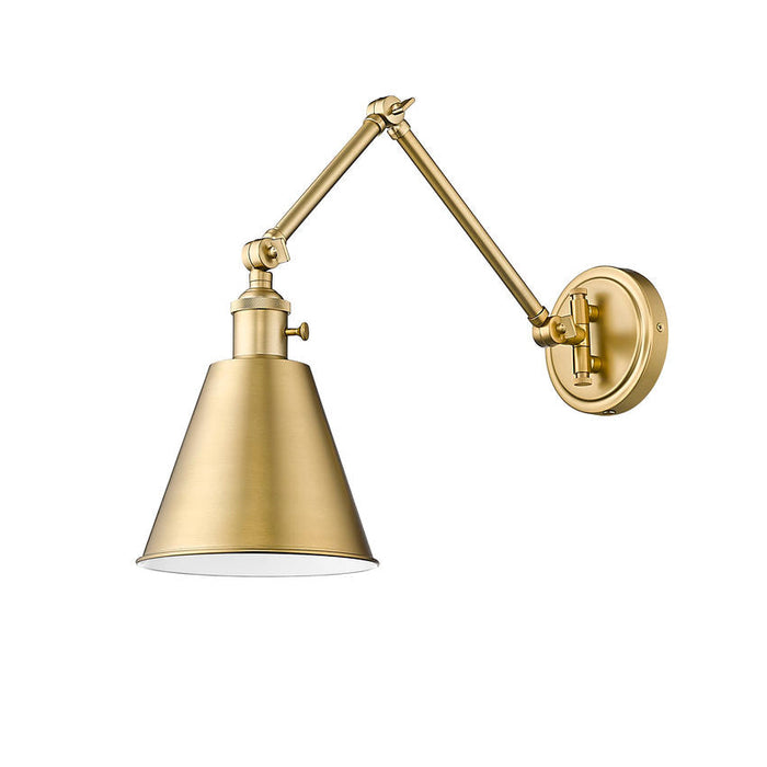 Z-Lite Gayson Swing-Arm Wall Lamp Modern Gold 1 Light 349S-MGLD | theLightShop