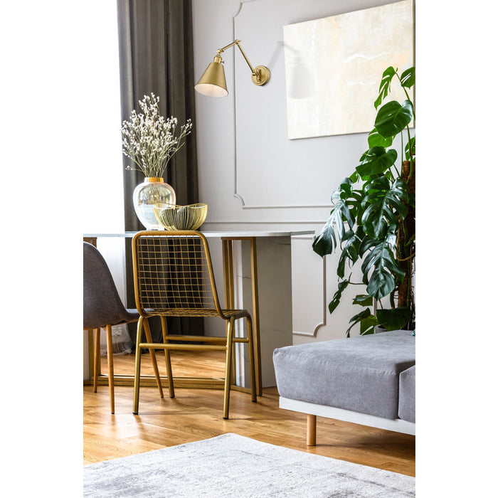 Z-Lite Gayson Swing-Arm Wall Lamp Modern Gold 1 Light 349S-MGLD | theLightShop
