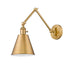 Z-Lite Gayson Swing-Arm Wall Lamp Rubbed Brass 1 Light 349S-RB | theLightShop
