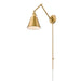 Z-Lite Gayson Swing-Arm Wall Lamp Rubbed Brass 1 Light 349S-RB | theLightShop