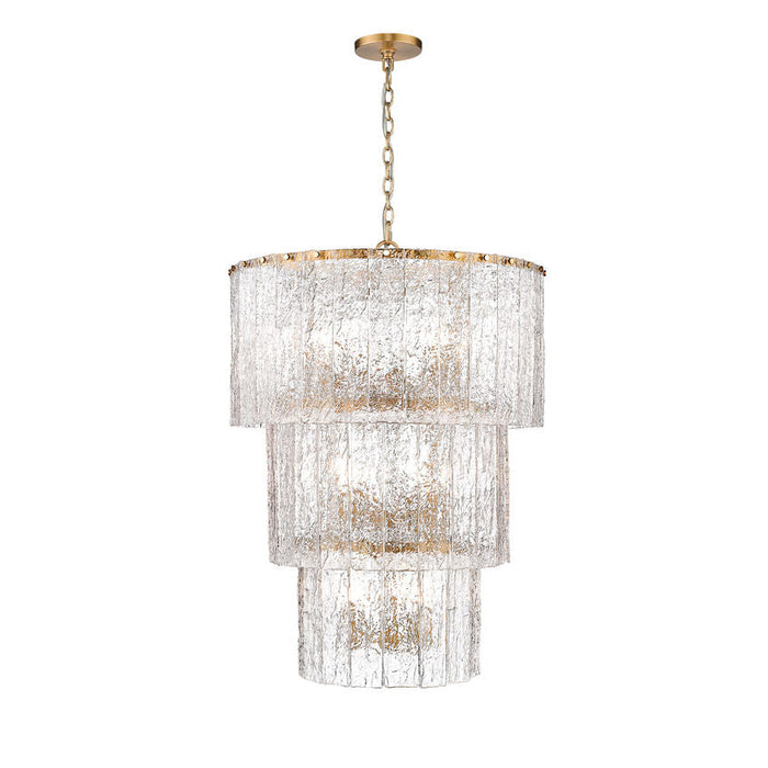 Z-Lite Glacier 12 Light Chandelier - Modern Gold